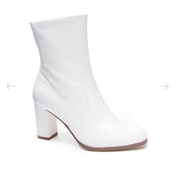 Chinese Laundry White leather block heel booties - Picture 12 of 12